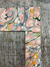 Image 3 of A4 Hand Marbled Mount / Mat - no.7 of 8 // Feb 2025