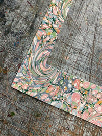 Image 5 of A4 Hand Marbled Mount / Mat - no.7 of 8 // Feb 2025