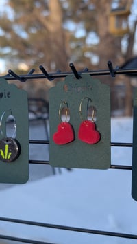 Image 1 of Red hearts danglers