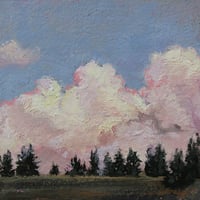 Image 1 of Summer Storm, Tiny Original Painting