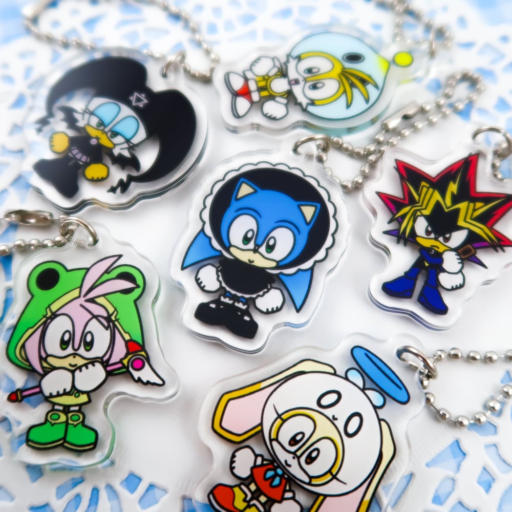 Gacha Sonic Costume Party Keychain