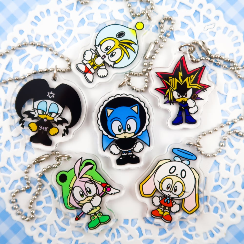 Gacha Sonic Costume Party Keychain