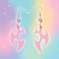 Pink Spiky Earrings