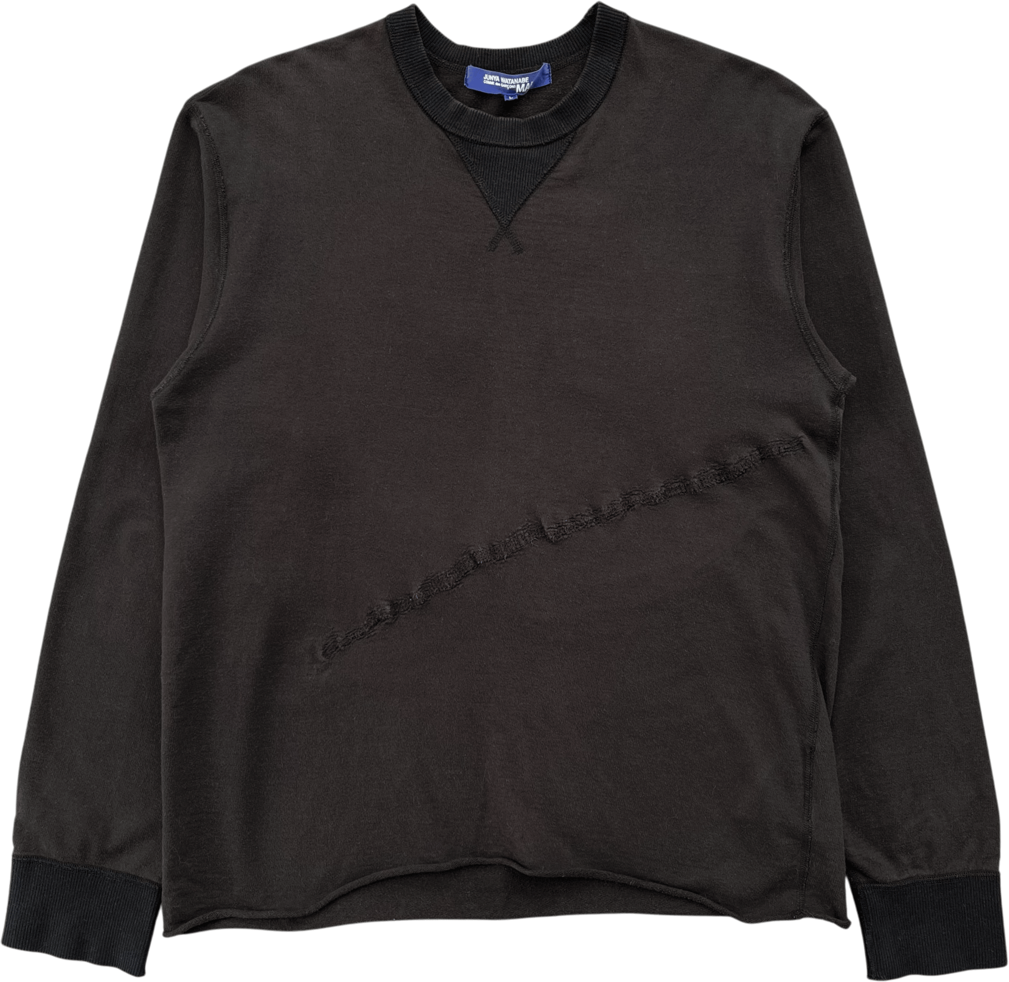 03 Junya Watanabe Cross Leather Patch Sweater - L | neverlandsupply 03 Junya Watanabe Cross Leather Patch Sweater - L | neverlandsupply