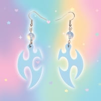 Blue Spiky Earrings