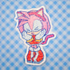 Kitty Amy Sticker - Glitter Vinyl