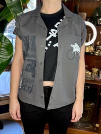 Image 1 of Haunted America Cropped Button-Up