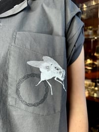 Image 3 of Haunted America Cropped Button-Up