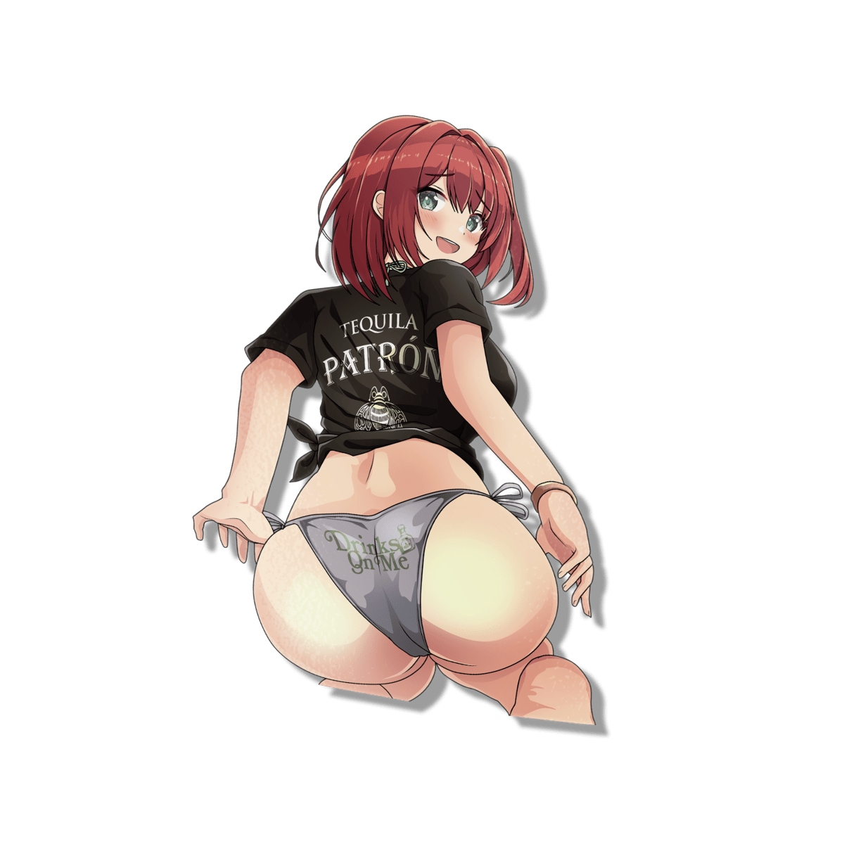 Image of Patron Drinks On Me Sticker