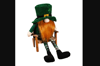 LED Plush St. Patrick's Day Gnome with Wooden Chair Table Décor