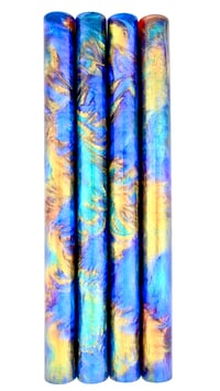 Image 2 of Perpetual Motion pen blanks, pressure cured with multiple color-shift pigments & Alumilite Resin.