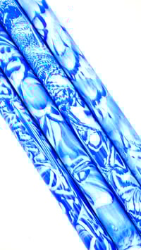 Image 1 of Blue Shocker, custom bespoke pen blanks, high pressure cured with Alumilite Resin. Bespoke ready!
