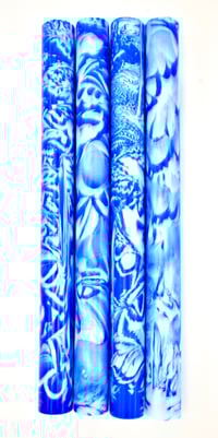 Image 2 of Blue Shocker, custom bespoke pen blanks, high pressure cured with Alumilite Resin. Bespoke ready!