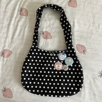 Image 1 of polka dot tote (๑>◡<๑)