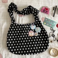 Image 3 of polka dot tote (๑>◡<๑)