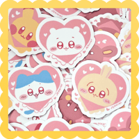 Image 1 of  palentines heart stickers ✨ waterproof vinyl sticker