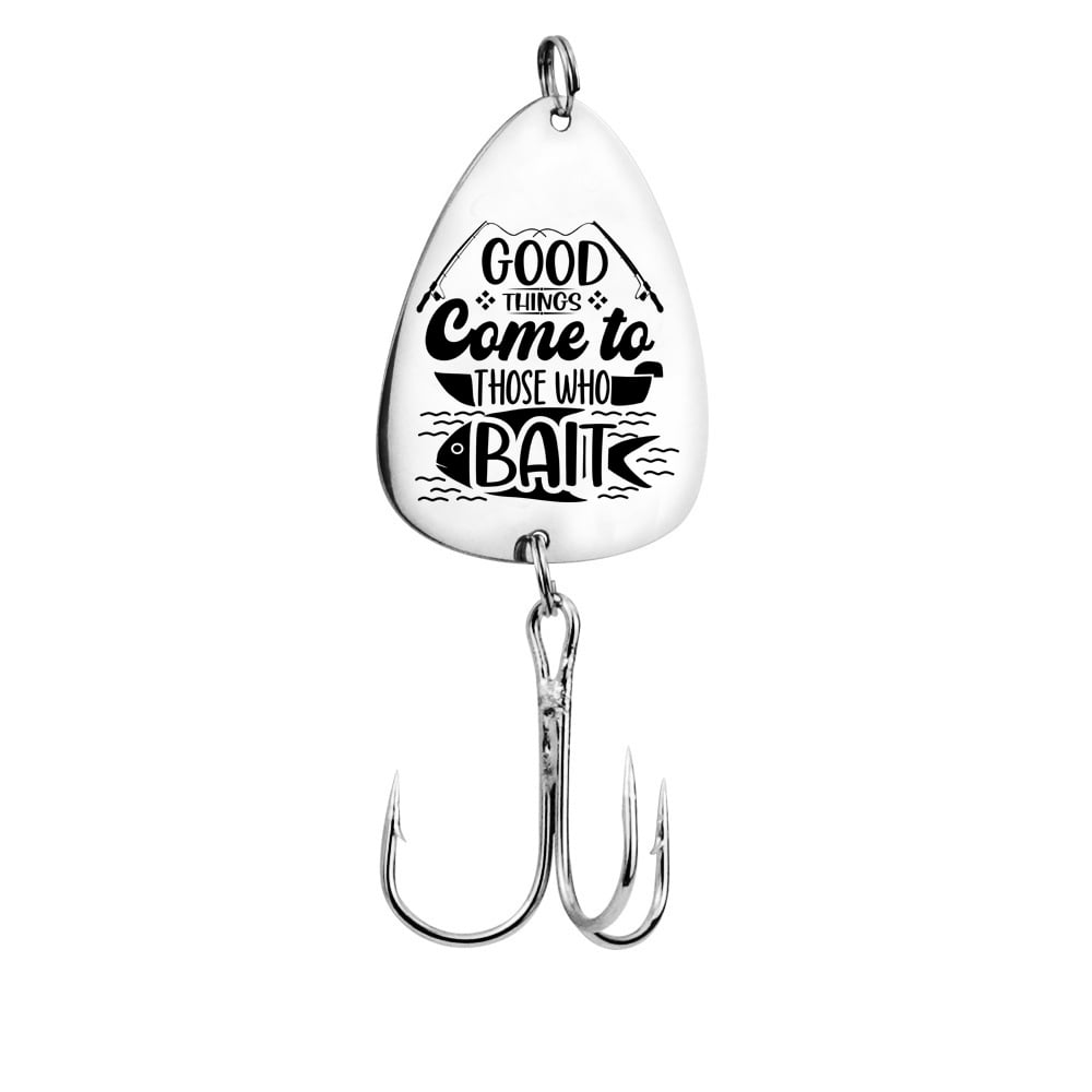 Image of Good Things Come to Those Who Bait Engraved Metal Fish Hook