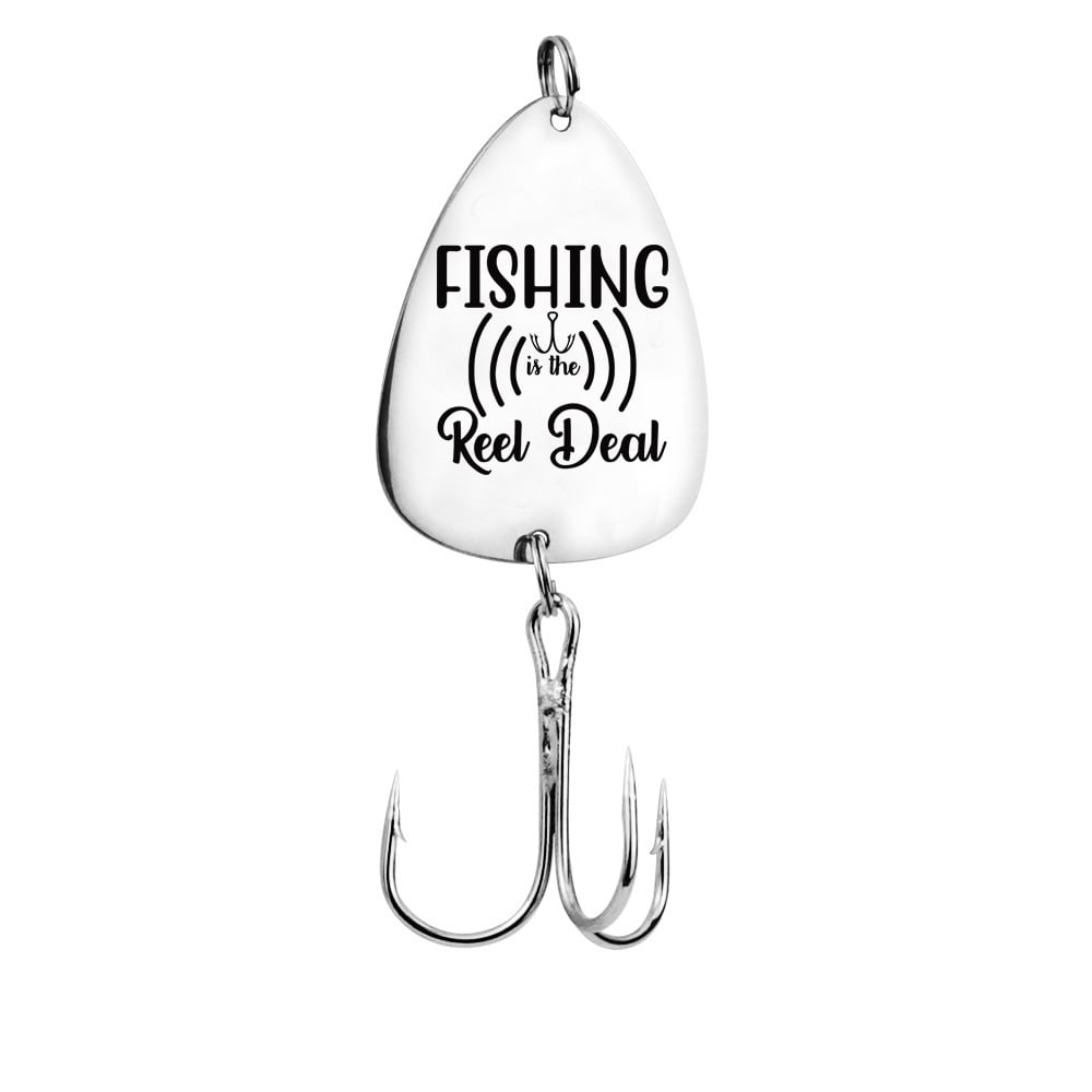 Image of Fishing Reel Deal Engraved Metal Fish Hook – Unique Gift for Anglers