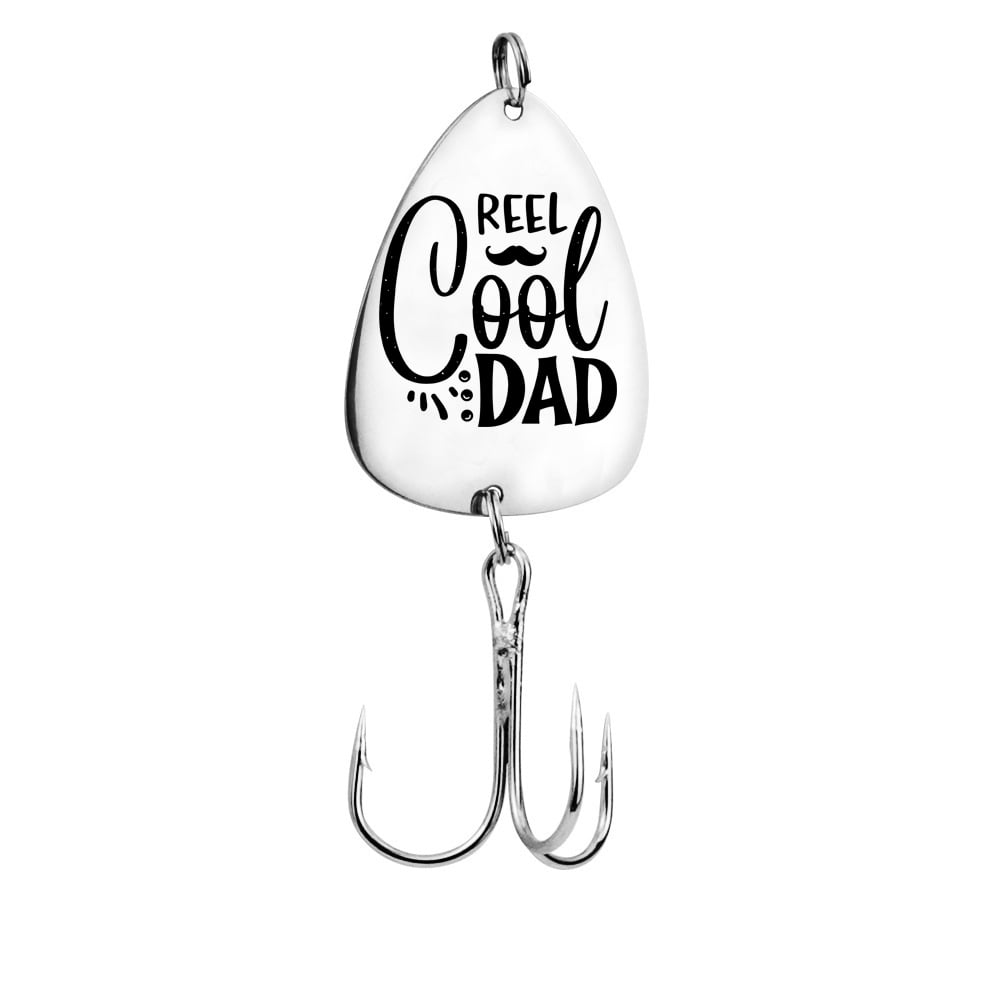 Image of Reel Cool Dad Engraved Metal Fish Hook – Perfect Fishing Gift for Dads