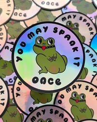 Image 1 of Holographic Kinky Frog Sticker