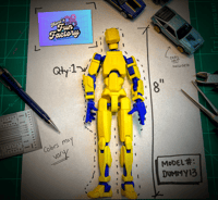 Image 1 of 🤸Dummy 13 Articulated Action Figure : 🌈Random Colors ✅Fully Assembled 📏 8" Tall