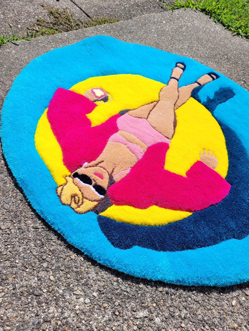 Image of You Need To Calm Down Swiftie inspired eras tour Lover hand tufted decorative round rug Taylor