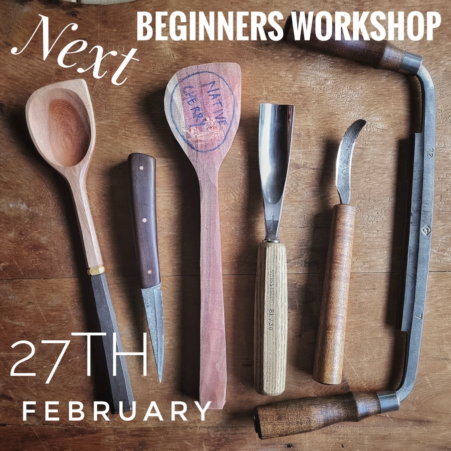 Image of THU 27TH FEBRUARY CYGNET BEGINNERS SPOON CARVING WORKSHOP 