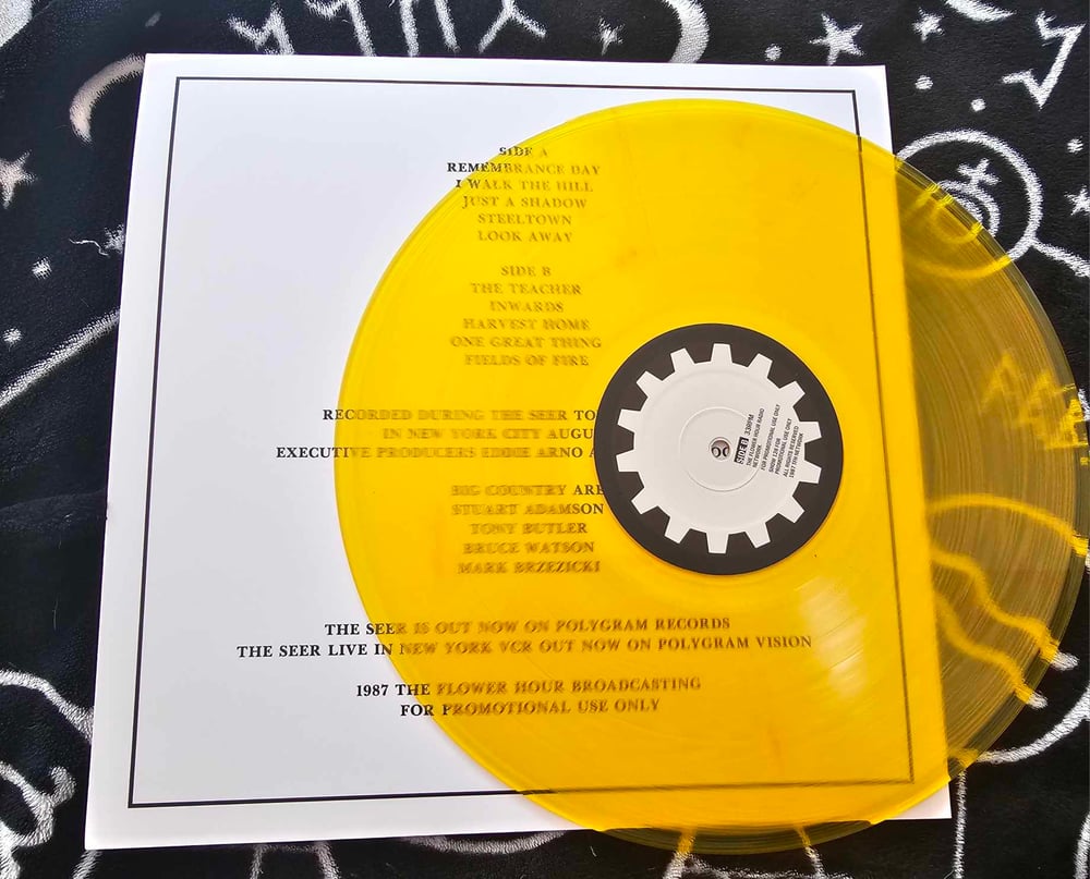 Image of BIG COUNTRY THE SEER LIVEIN NEW YORK LP YELLOW VINYL
