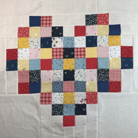 Image 1 of COUNTRY LOVE HEART Quilt Kit 30" x 30" by Riley Blake Designs