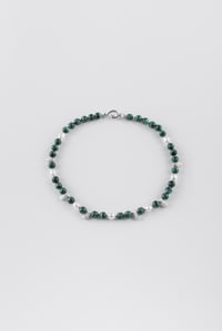 Image 1 of hortus necklace with malachite and pearls