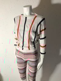Image 2 of 1980's Vertikal Striped Sweater