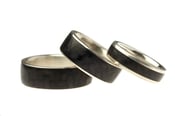 Image of Carbon Fiber Ring with Sterling Silver Lining