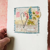 Image 4 of Artwork Wall art - antique textile collage - Perfect day #2