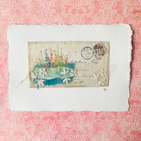 Image 3 of Art - original antique UK 1884 envelope - hand embroidered