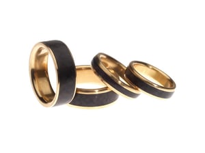Image of Carbon Fiber Ring with 18K Gold Lining