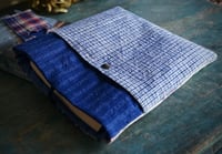 Image 3 of Handwoven Fabric Book Sleeve – Vintage Cotton, Book Pouch with Back Pocket