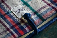 Image 2 of Handwoven Fabric Book Sleeve – Vintage Cotton, Book Pouch with Back Pocket