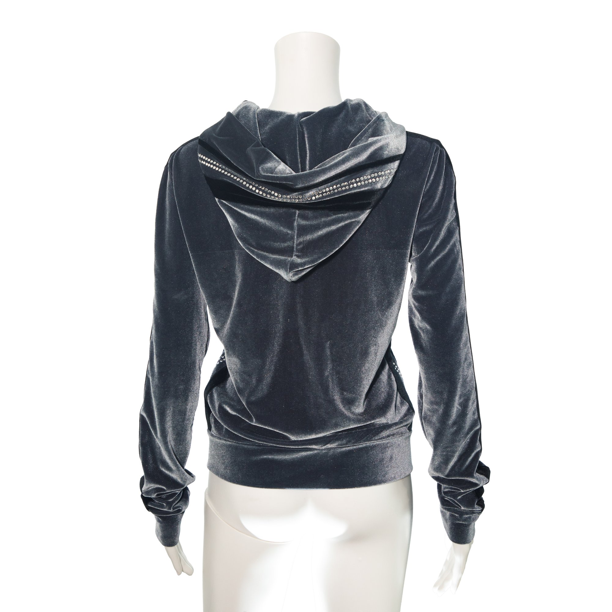 Image of Dolce & Gabbana Grey Velour Track Jacket 