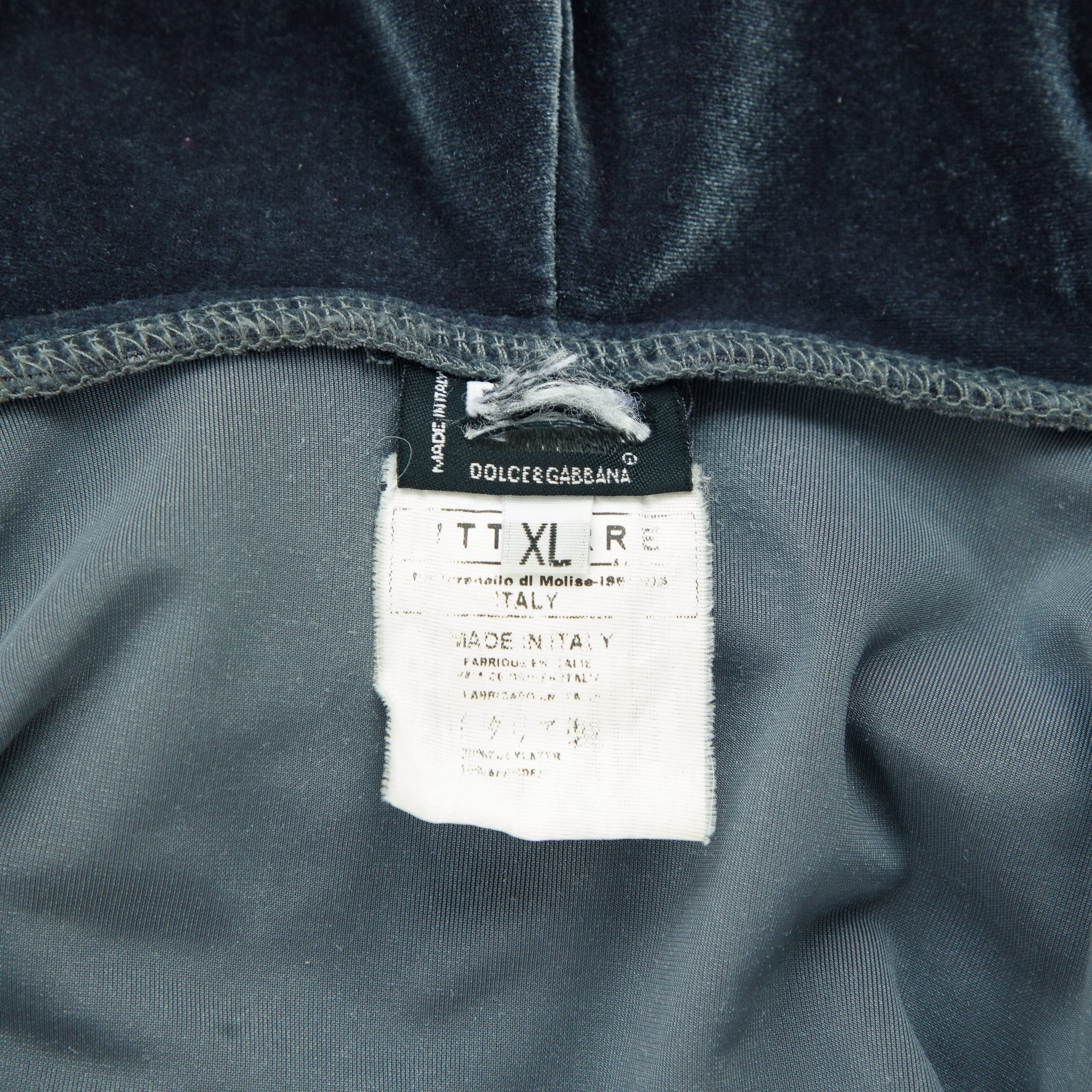 Image of Dolce & Gabbana Grey Velour Track Jacket 