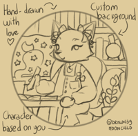 Image 2 of Custom Lineart/Coloring Avatar/Pfp