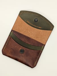 Image 3 of The BT Snap Wallet (Chestnut & Olive)