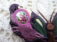 Image 2 of Brooch "Lavender moth"