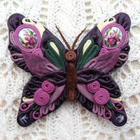 Image 1 of Brooch "Lavender moth"