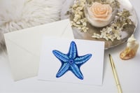 Image 1 of Greeting Card Starfish Watercolor