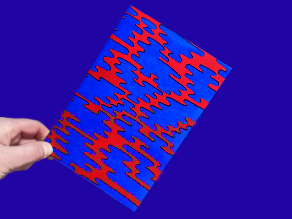 Image of NOTIZHEFT Pattern Red / Blue