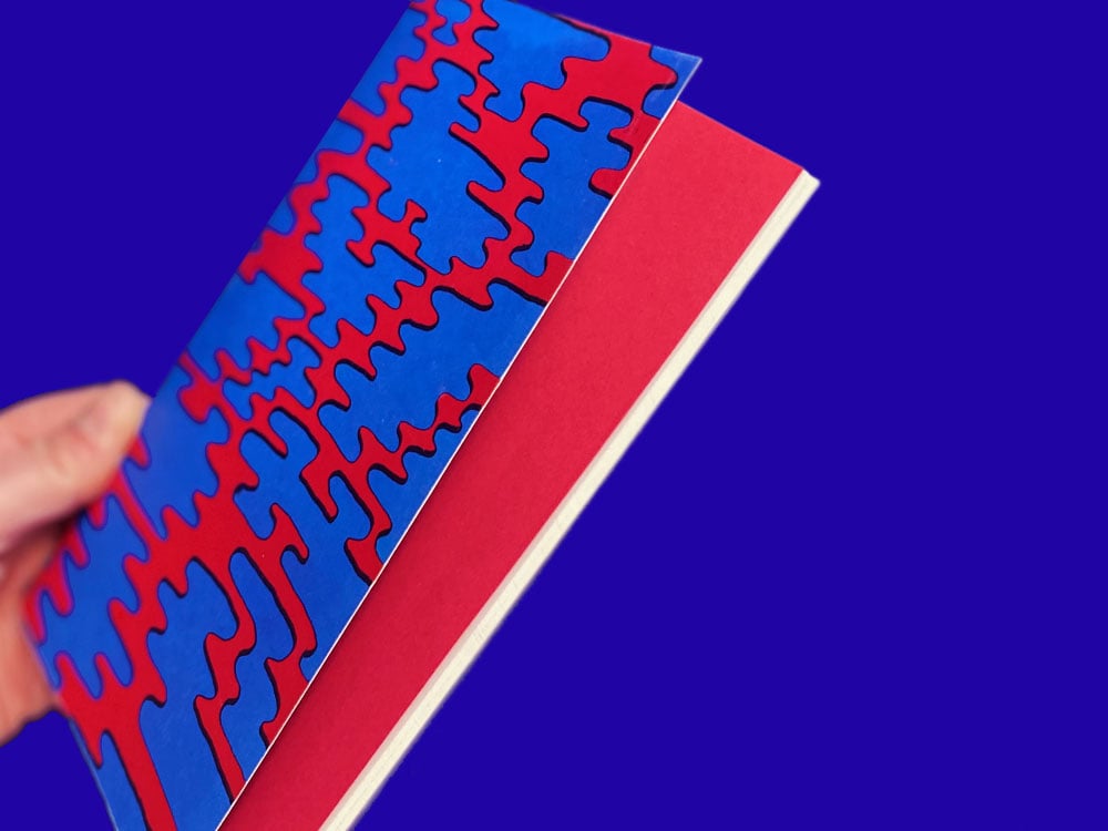 Image of NOTIZHEFT Pattern Red / Blue
