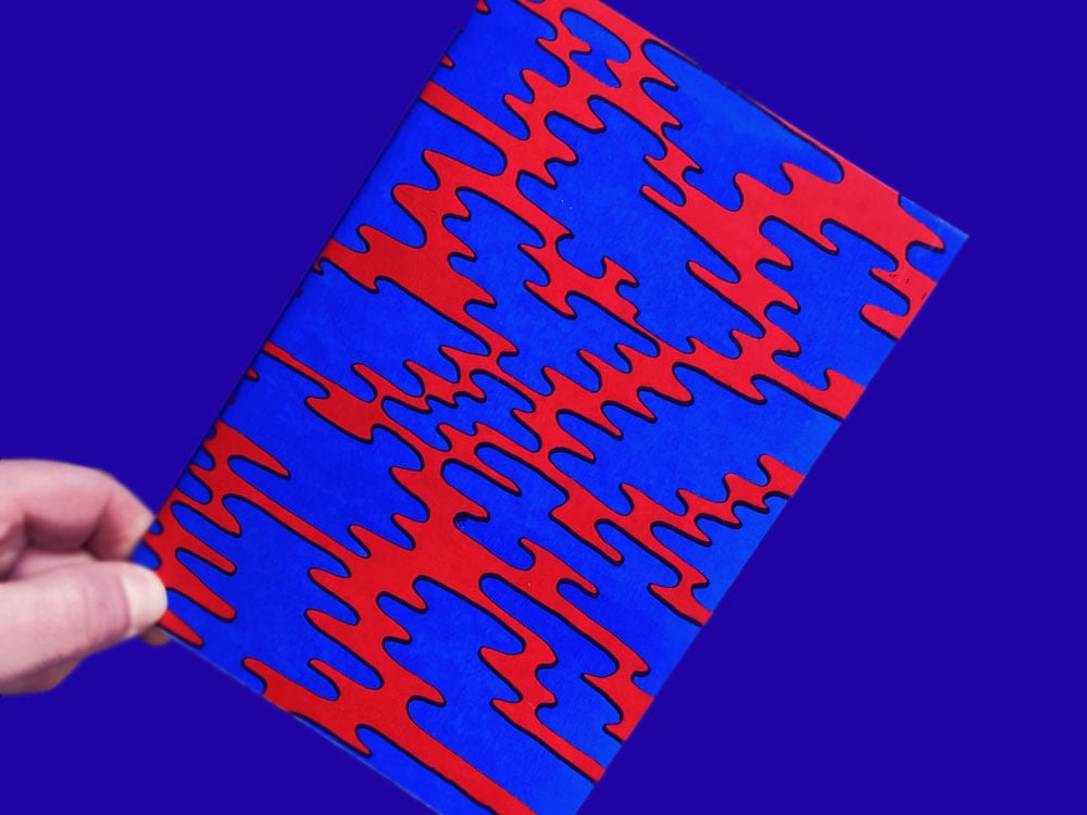 Image of NOTIZHEFT Pattern Red / Blue