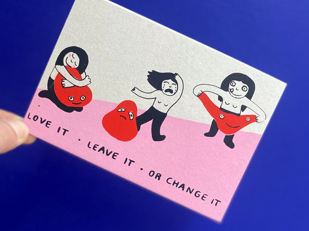 Image of POSTKARTE Love it - leave it - or change it