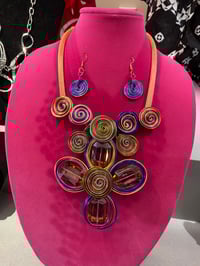 Image 2 of The Red/Gold Coil Statement Piece