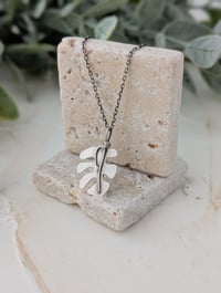 Image 4 of Mini Monstera Leaf Necklace